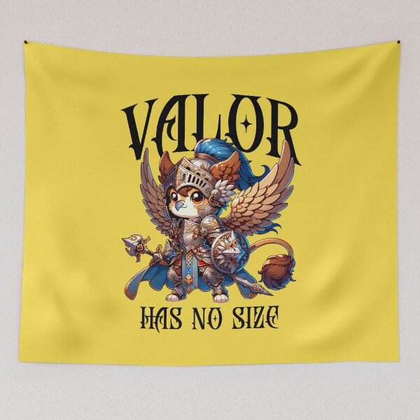 Item preview, Valor Has No Size Fantasy Bird Warrior | Cute Medieval Griffin Knight Design designed and sold by Sachie's Studio.