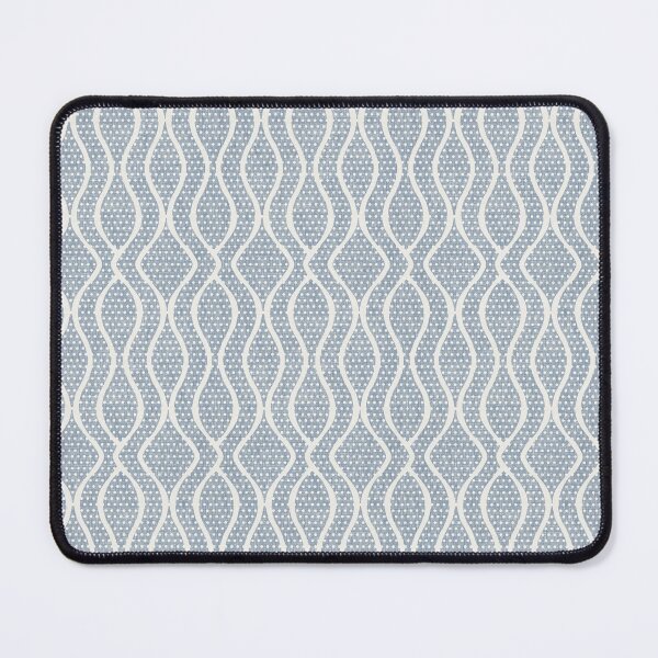 Item preview, Vintage Mocha Blue Wavy Geometric Stripes Polka Dots designed and sold by LoveAlways-AEP.