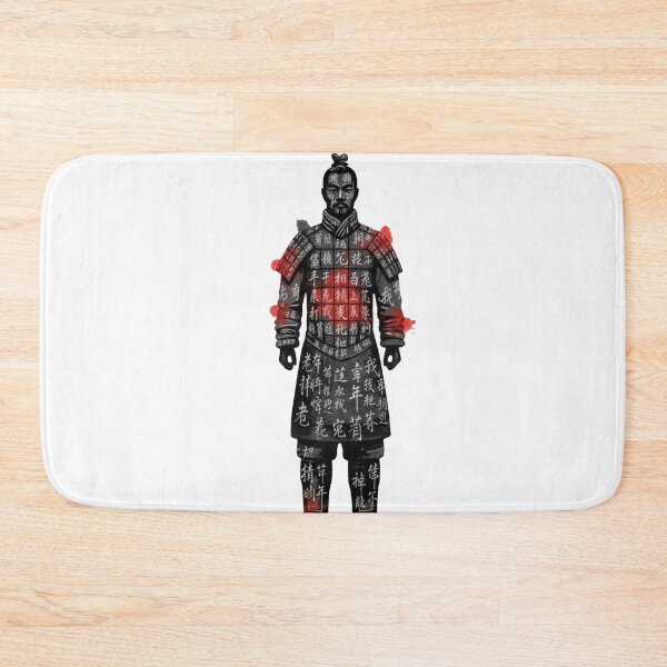 Item preview, Chinese terracotta warrior vocabulary silhouette hanzi armor ink wash language gift designed and sold by language-des.
