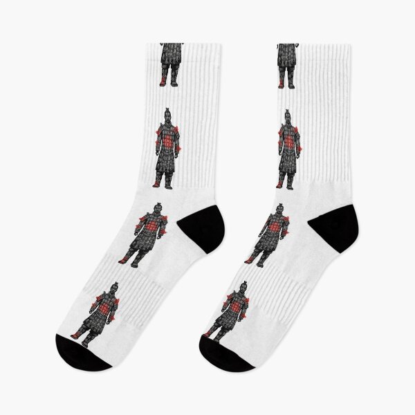 Item preview, Chinese terracotta warrior vocabulary silhouette hanzi armor ink wash language gift designed and sold by language-des.