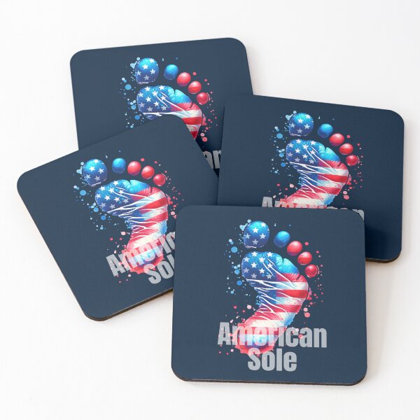 Item preview, American Sole Patriotic Footprint Design | USA Flag Podiatry Foot Art designed and sold by Sachie's Studio.
