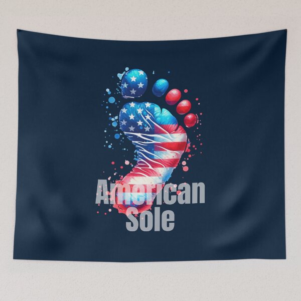 Item preview, American Sole Patriotic Footprint Design | USA Flag Podiatry Foot Art designed and sold by Sachie's Studio.