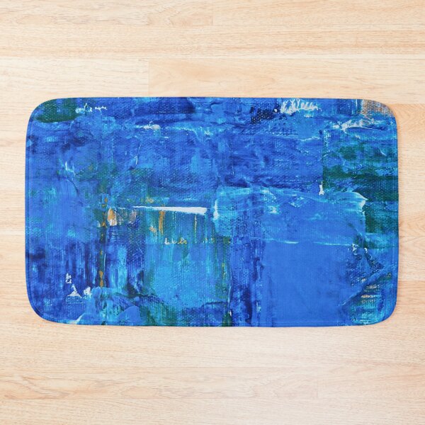 Item preview, Deep Sapphire Blue Abstract Squeegee Painting Texture designed and sold by L&L.