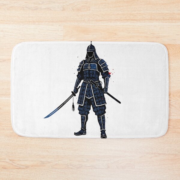 Item preview,  Korean hwarang warrior vocabulary silhouette hangul armor ink wash language gift designed and sold by language-des.