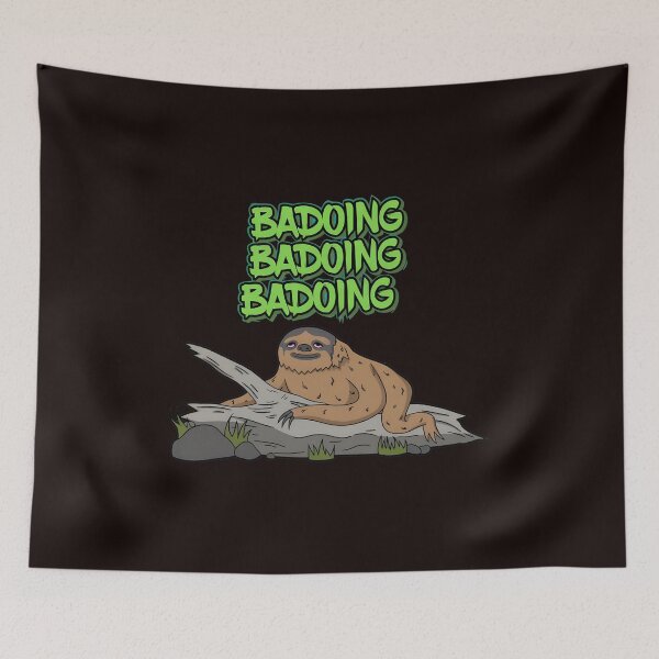 Item preview, BADOING Sloth on Log Cartoon designed and sold by DotDedi.