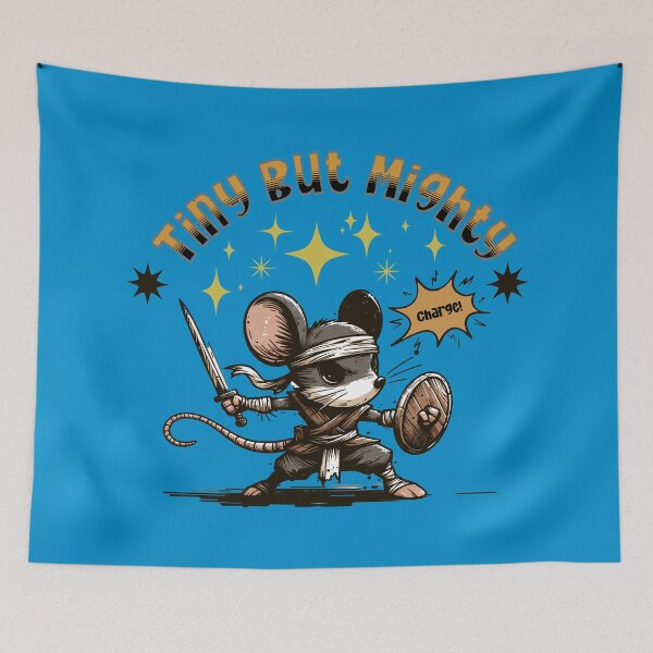 Item preview, Tiny But Mighty Mouse Warrior | Cute Fantasy Sword Fighter Cartoon Design designed and sold by Sachie's Studio.