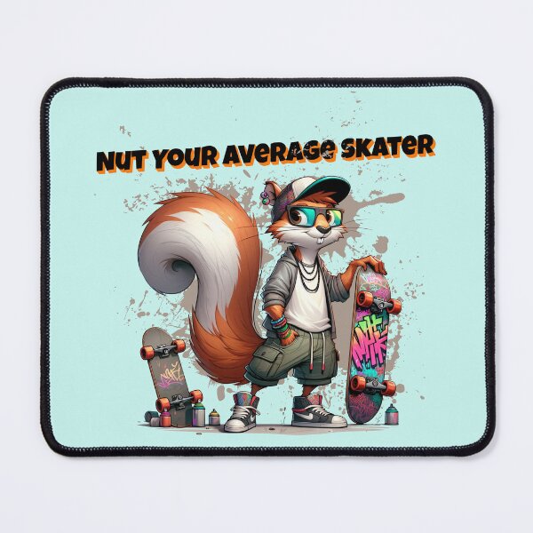 Item preview, Nut Your Average Skater – Cool Squirrel Skateboard Streetwear Design designed and sold by Sachie's Studio.