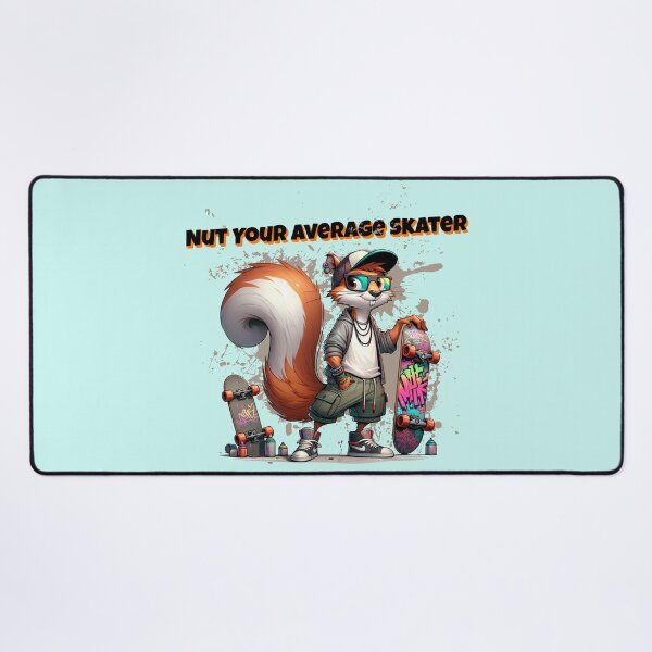 Item preview, Nut Your Average Skater – Cool Squirrel Skateboard Streetwear Design designed and sold by Sachie's Studio.