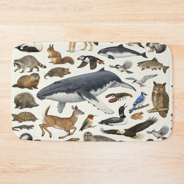 Item preview, Animals of Maine Retro Style Identification Chart designed and sold by kakarikihill.