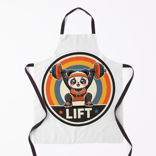 Item preview, Retro Vintage Panda Lifting Weights Gym Embleme designed and sold by Digistore1221.