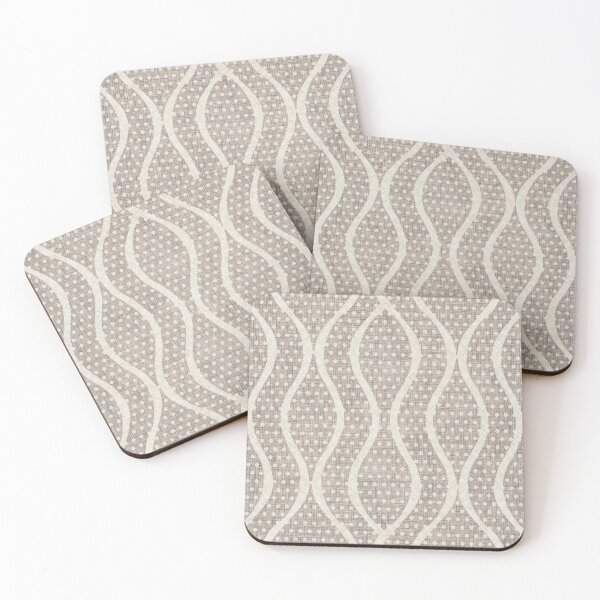 Item preview, Vintage Taupe Cream Neutral Wavy Geometric Stripes Polka Dots designed and sold by LoveAlways-AEP.