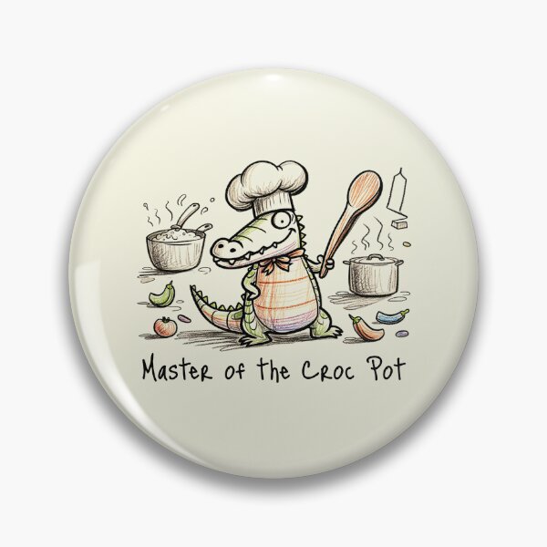 Item preview, Master of the Croc Pot Funny Alligator Chef | Cute Crocodile Cooking Cartoon Design designed and sold by Sachie's Studio.