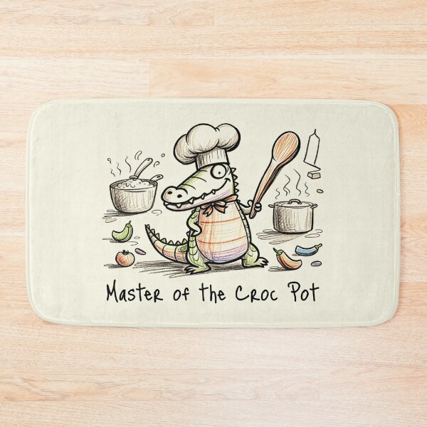 Item preview, Master of the Croc Pot Funny Alligator Chef | Cute Crocodile Cooking Cartoon Design designed and sold by Sachie's Studio.