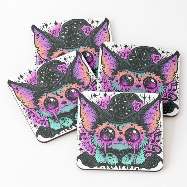 Item preview, Galaxy Witch Cat Psychedelic Spooky Familiar Art designed and sold by DonaldWaltersxx.