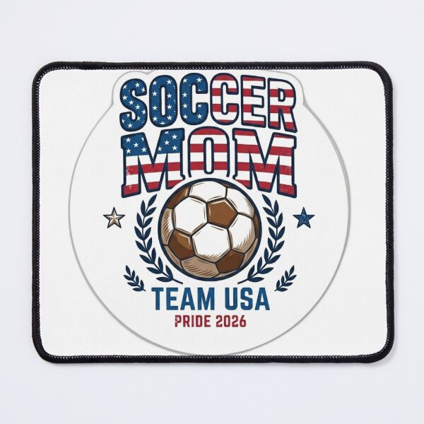 Item preview, Vintage USA Soccer Mom Retro American Flag Football Fan designed and sold by Fatomfatom.