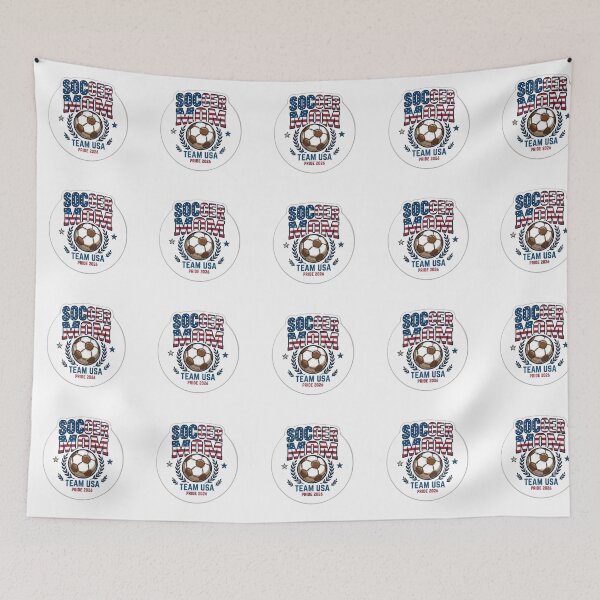 Item preview, Vintage USA Soccer Mom Retro American Flag Football Fan designed and sold by Fatomfatom.