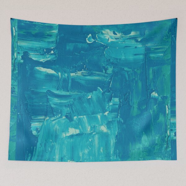 Item preview, Glacial Ice Cyan Blue Modern Abstract Expressionism designed and sold by L&L.