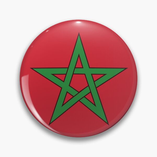 Item preview, Moroccan Flag Round Macaron Style Sticker designed and sold by deniro1.