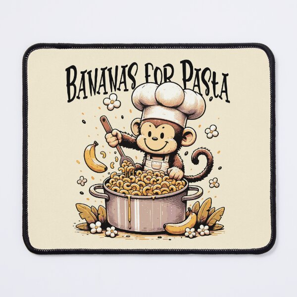 Item preview, Monkey Mac and Cheese Chef Cartoon | Cute Banana Pasta Cooking Animal Design designed and sold by Sachie's Studio.