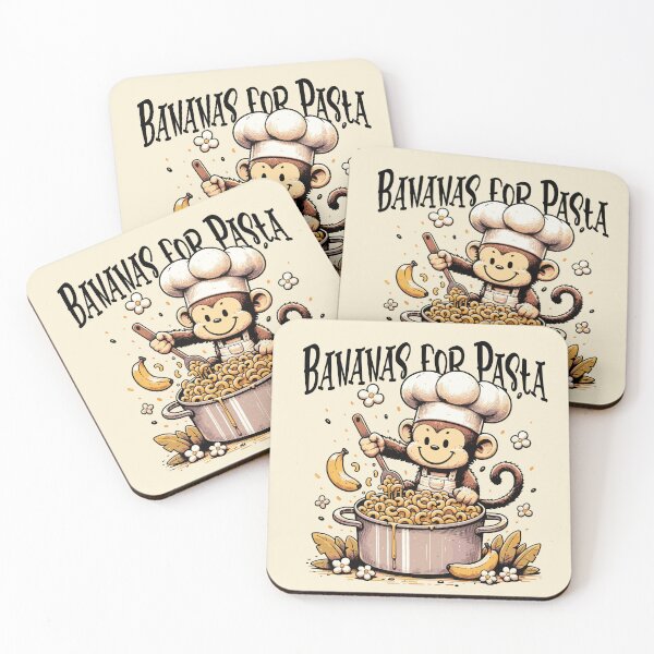 Item preview, Monkey Mac and Cheese Chef Cartoon | Cute Banana Pasta Cooking Animal Design designed and sold by Sachie's Studio.