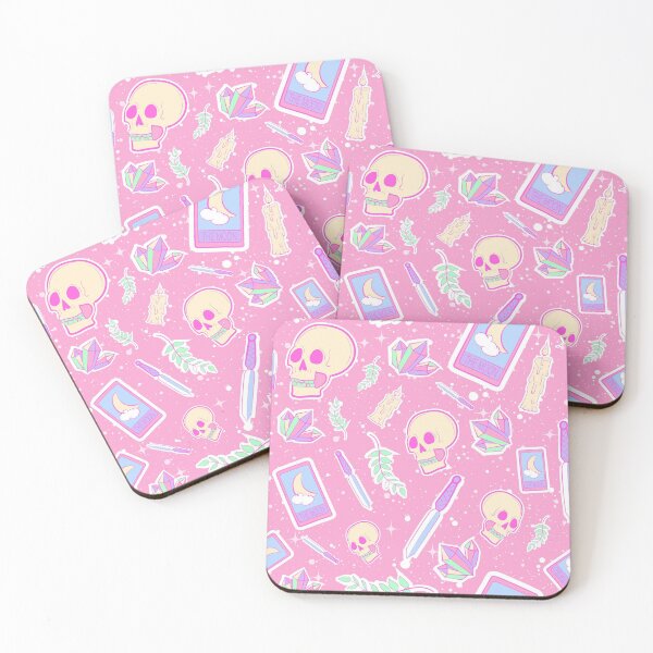 Item preview, Pastel Gothic Witchy Pattern – Cute Skull, Crystal, Tarot & Dagger Aesthetic designed and sold by RJACreative.