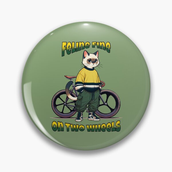 Item preview, Feline Fine on Two Wheels – Cool Cat Cyclist Streetwear Bike Design designed and sold by Sachie's Studio.