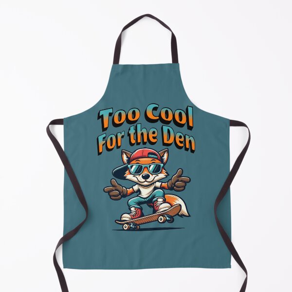 Item preview, Too Cool for the Den Skateboarding Fox – Streetwear Skater Animal Design designed and sold by Sachie's Studio.