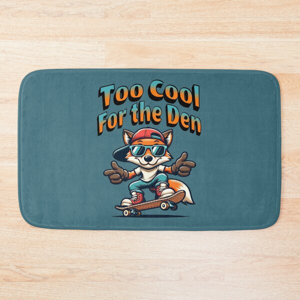 Item preview, Too Cool for the Den Skateboarding Fox – Streetwear Skater Animal Design designed and sold by Sachie's Studio.