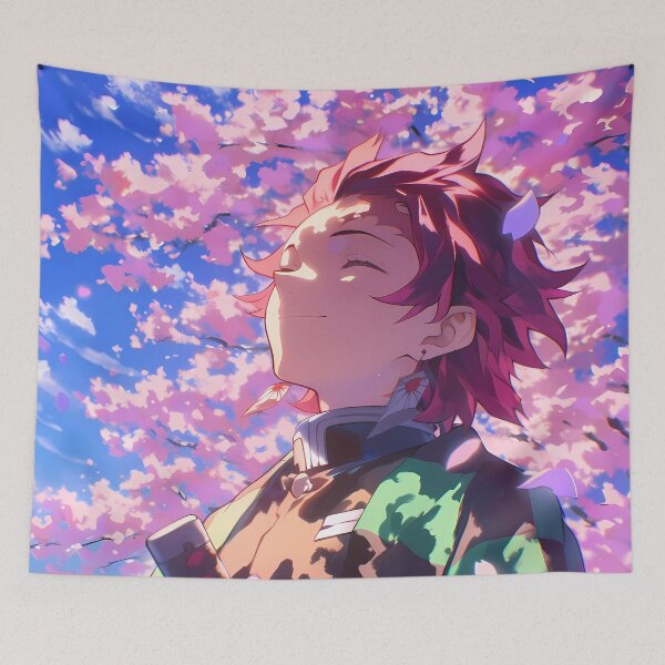 Item preview, Tanjiro Kamado Demon Slayer Sakura Smile Breeze designed and sold by earlobejerk.