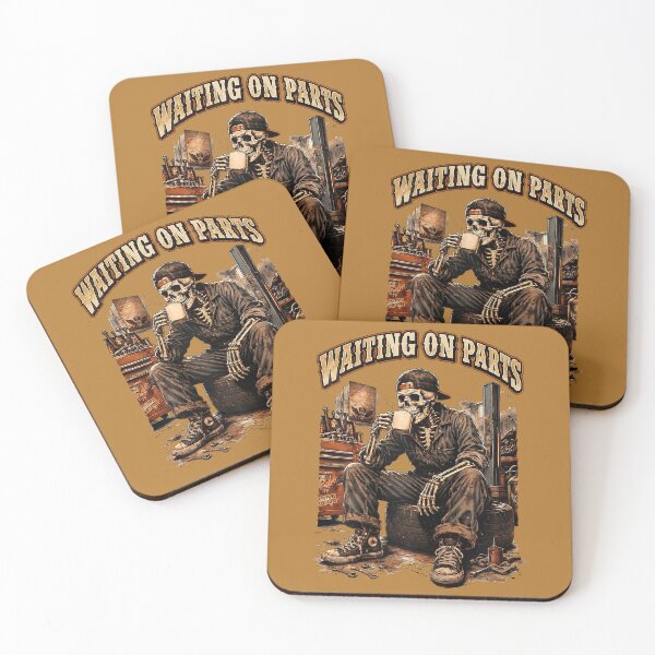Item preview, Waiting On Parts Funny Mechanic Skeleton Garage Father's Day designed and sold by MichelLoveHaris.