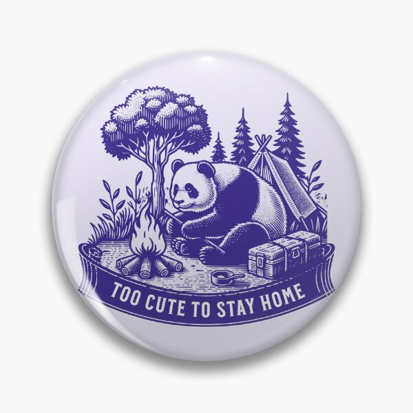 Item preview, Too Cute to Stay Home Panda Bear Camping – Cute Campfire Outdoors Wilderness Animal Design designed and sold by Sachie's Studio.