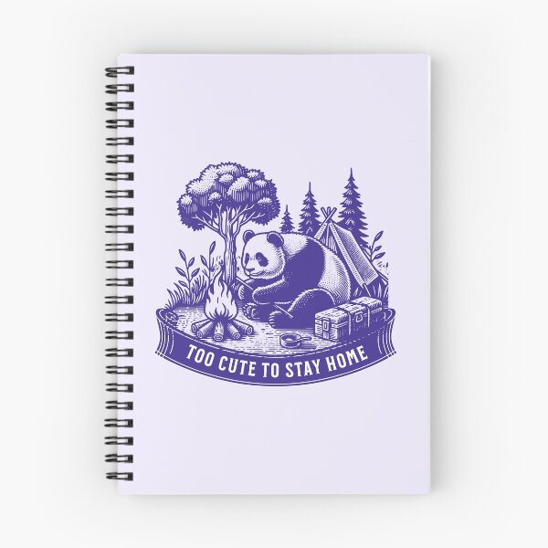 Item preview, Too Cute to Stay Home Panda Bear Camping – Cute Campfire Outdoors Wilderness Animal Design designed and sold by Sachie's Studio.