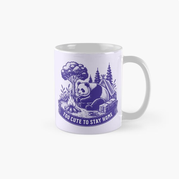 Item preview, Too Cute to Stay Home Panda Bear Camping – Cute Campfire Outdoors Wilderness Animal Design designed and sold by Sachie's Studio.