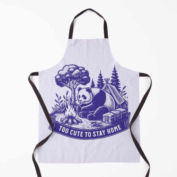 Item preview, Too Cute to Stay Home Panda Bear Camping – Cute Campfire Outdoors Wilderness Animal Design designed and sold by Sachie's Studio.