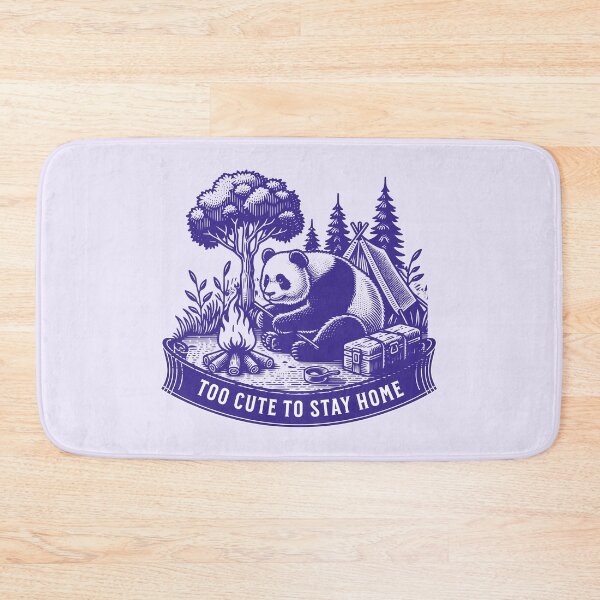 Item preview, Too Cute to Stay Home Panda Bear Camping – Cute Campfire Outdoors Wilderness Animal Design designed and sold by Sachie's Studio.