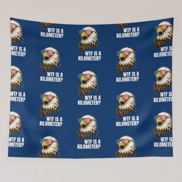 Item preview, WTF Is A Kilometer Patriotic Eagle designed and sold by extrisiceye.