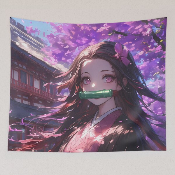 Item preview, Nezuko Kamado Demon Slayer Sakura Festival Glow designed and sold by earlobejerk.