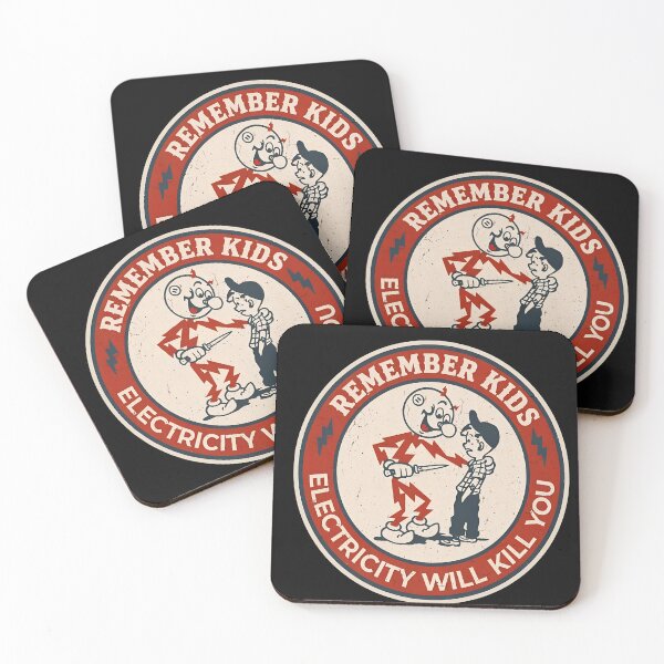 Item preview, Vintage Warning Electricity Kills Emblem designed and sold by Arrivashop.