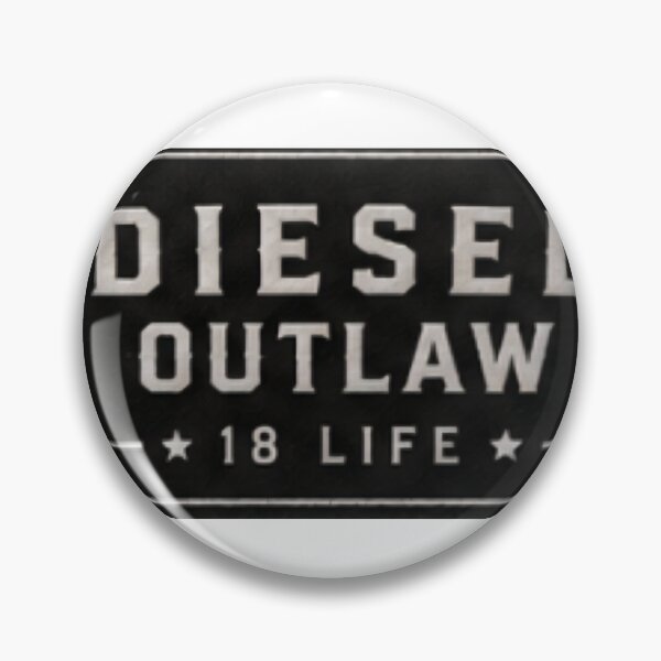 Item preview, Diesel Outlaw 18 Life Trucker Badge | Black & White Diesel Trucking T-Shirt & Sticker designed and sold by Diesel outlaw .