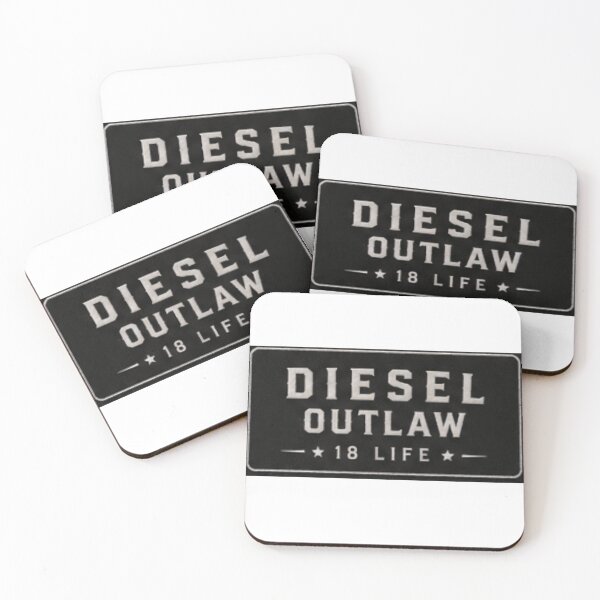 Item preview, Diesel Outlaw 18 Life Trucker Badge | Black & White Diesel Trucking T-Shirt & Sticker designed and sold by Diesel outlaw .