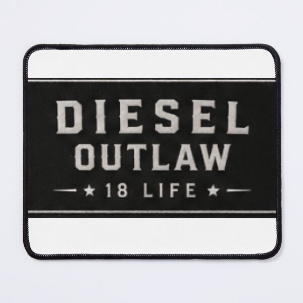 Item preview, Diesel Outlaw 18 Life Trucker Badge | Black & White Diesel Trucking T-Shirt & Sticker designed and sold by Diesel outlaw .