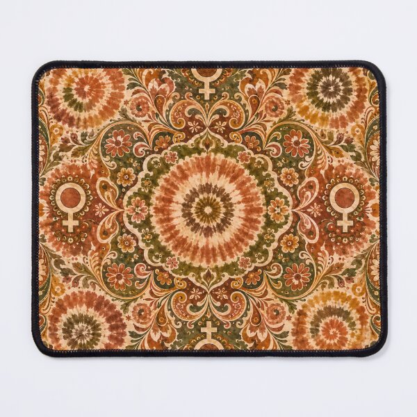 Item preview, Earth Tone Feminist Symbol Tie Dye Bohemian Collection designed and sold by PinUpPizzazz.