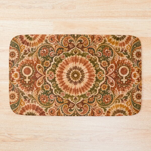 Item preview, Earth Tone Feminist Symbol Tie Dye Bohemian Collection designed and sold by PinUpPizzazz.
