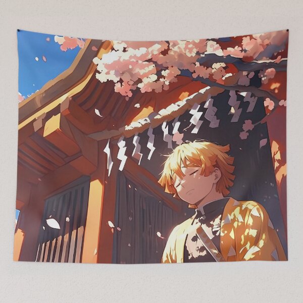Item preview, Zenitsu Agatsuma Demon Slayer Shrine Sakura Quiet designed and sold by earlobejerk.