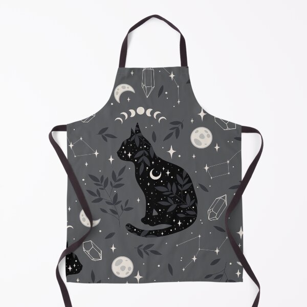 Item preview, Mystical Black Cat Celestial Pattern – Moon Phases, Crystals & Constellations designed and sold by RJACreative.