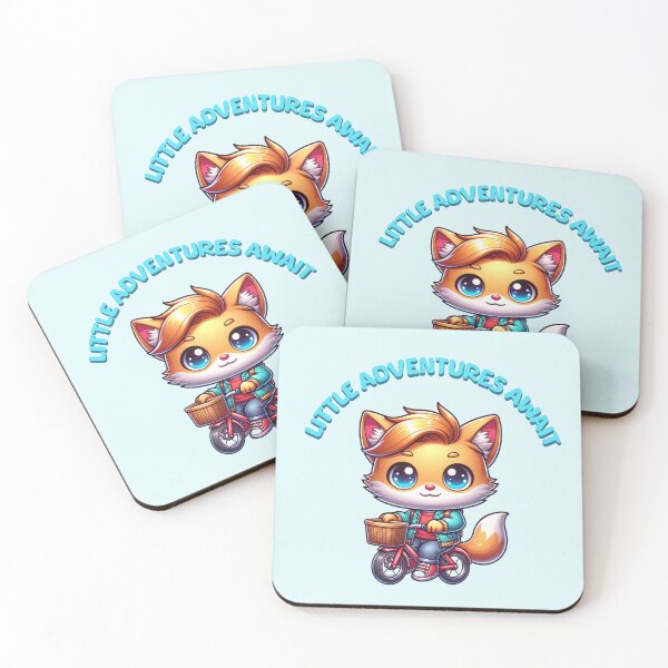 Item preview, Little Adventures Await Cute Fox Bicycle – Kawaii Animal Cycling Design designed and sold by Sachie's Studio.