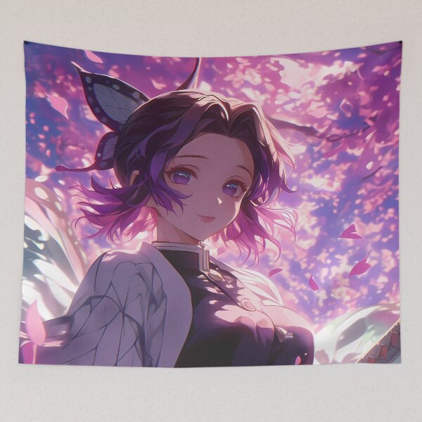 Item preview, Shinobu Kocho Demon Slayer Sakura Butterfly Smile designed and sold by earlobejerk.