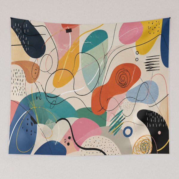 Item preview, Chromatic Flow | Modern Abstract Line design designed and sold by rigelcreation.