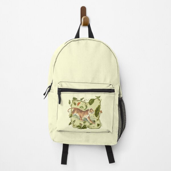 Item preview, Happy Tiger and Tropical Plants Animal and Botanical Illustration designed and sold by CanisArtStudio.