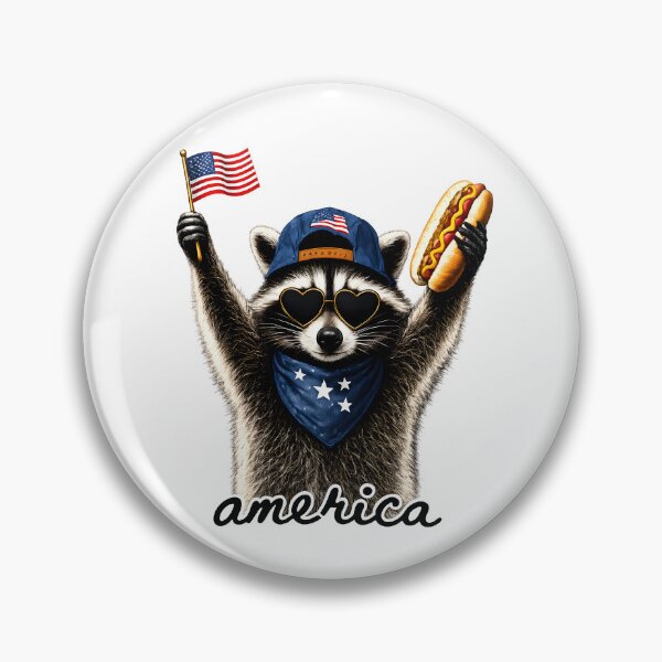 Item preview, Patriotic Raccoon America designed and sold by Rivolli.